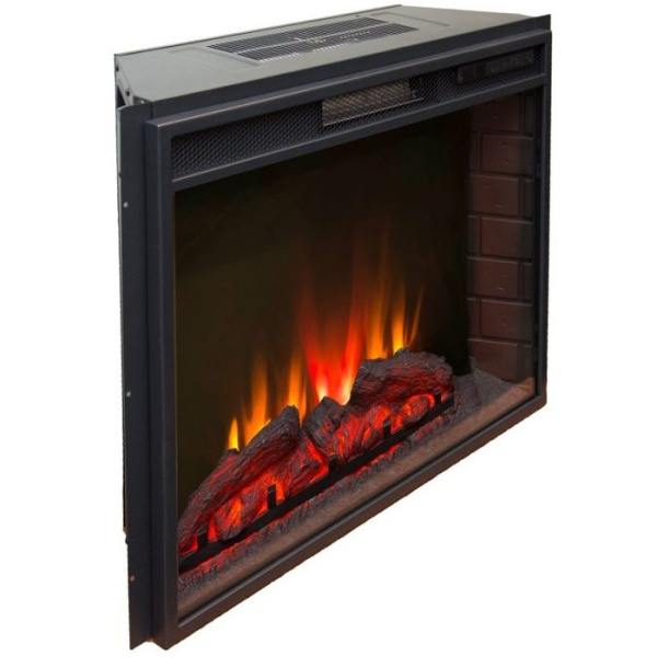 Пристенный электрокамин со звуковым эффектом Real-Flame Carolina 25,5 DN с очагом Sparta 25,5 LED