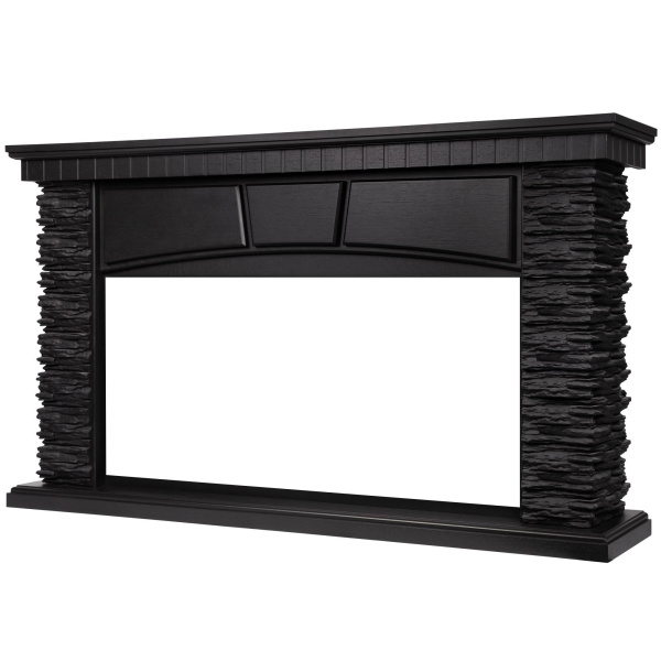 Линейный портал Firelight Porto 42/40/36 камень черный шпон венге