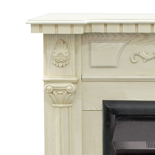 Электрокамин с классическим очагом 3D Real-Flame Dacota STD/EUG WT с очагом 3D Oregan