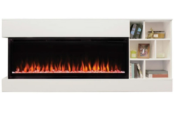 Линейный электрокамин Real-Flame Dixon 50 с очагом Saphir 50