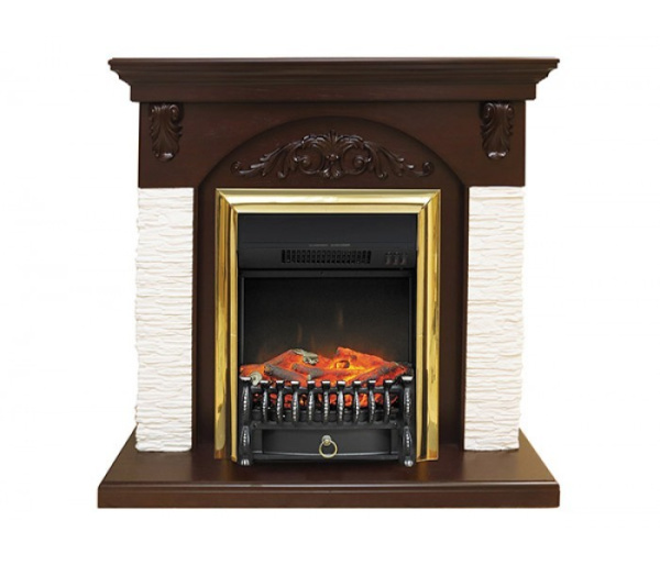 Электрокамин с классическим очагом 2D InterFlame Берн сланец с классическим очагом Fobos/ Majestic