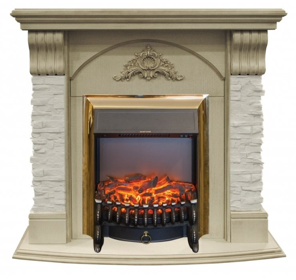 Электрокамин с классическим очагом 2D Real-Flame Athena STD/EUG с очагами Fobos/Majestic