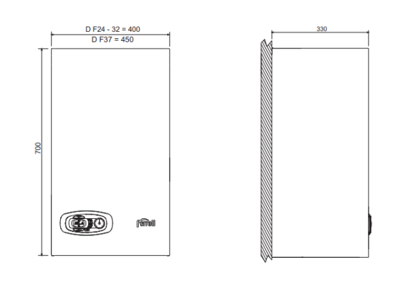 Настенный газовый котел Ferroli Divatech D F24 (0DAF4YYA)