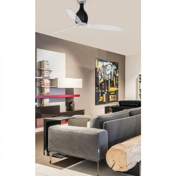 Вентилятор с подсветкой Faro Mini Eterfan Matt Black 1L (32027-10)