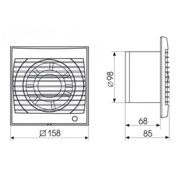 Вытяжка для ванной диаметр 100 мм Soler & Palau Future-100