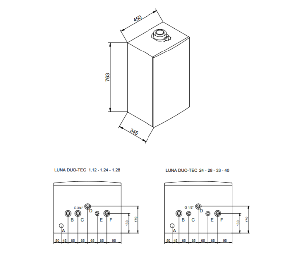 Настенный газовый котел Baxi LUNA Duo-tec E 1.24