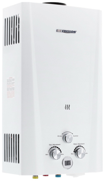 Газовый проточный водонагреватель Edisson F 20 D (silver)