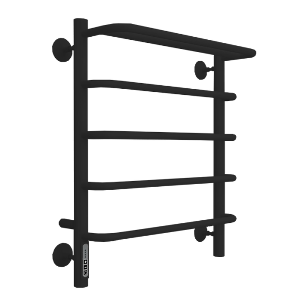 Электрический полотенцесушитель Larusso Стандарт с полкой КС П5 500х600 9005 EL