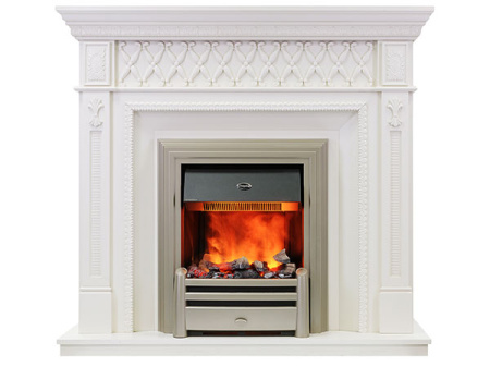 Портал Alexandria белый дуб под классические очаги Opti-Myst