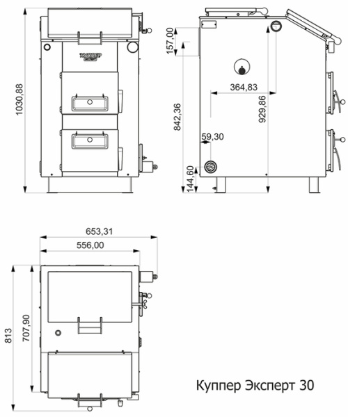 Твердотопливный котел Теплодар КУППЕР ЭКСПЕРТ-30