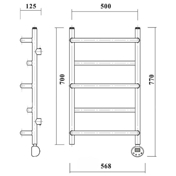 Электрический полотенцесушитель Domoterm Орфей П7 400*700 ER