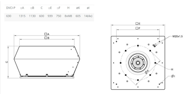 Крышный вентилятор Systemair DVCI 630D-P EC