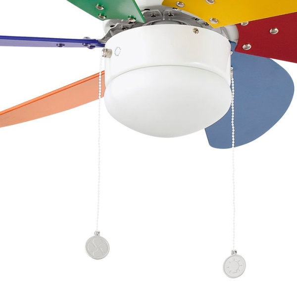 Вентилятор с подсветкой Faro PALAO MULTI COLOR (33179)