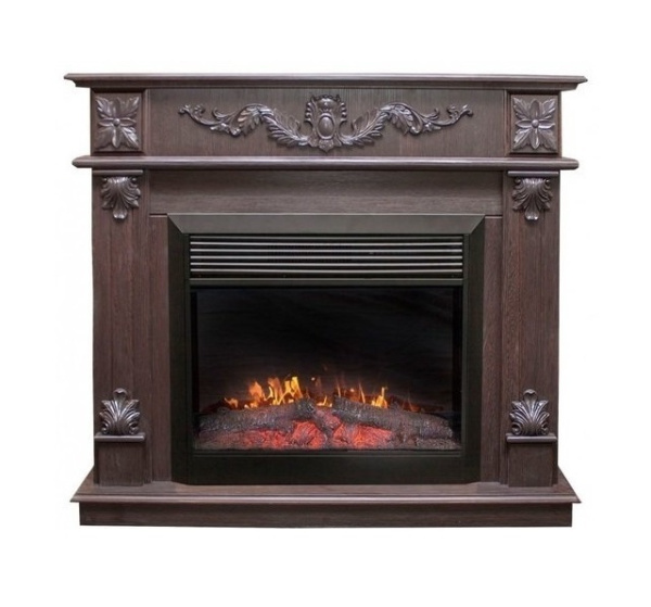 Электрокамин с широким очагом 2D Real-Flame Philadelphia 25,5/26 DN с очагом Moonblaze lux Bl/Br