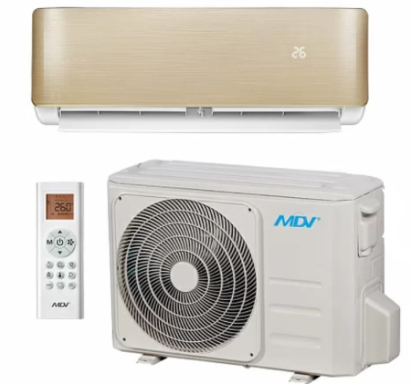 Настенный кондиционер (сплит-система) (сплит-система) MDV MDSA-12HRFN8/MDOA-12HFN8 панель Gold/Silver