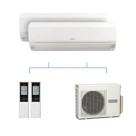 Мульти сплит-система на 2 комнаты Hitachi RAM-40NP2E/ RAK-18RPE*2