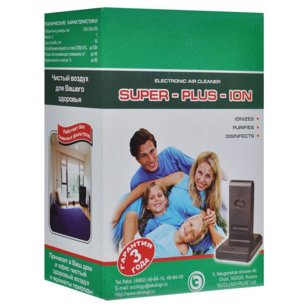 Ионизатор воздуха 220 В Супер Плюс ИОН