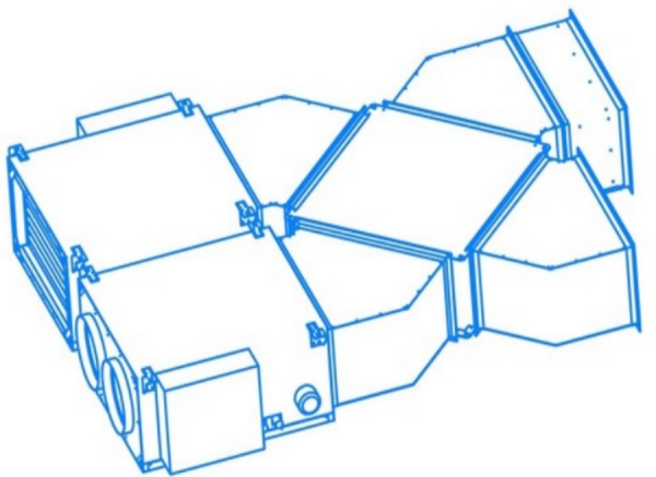 Приточно-вытяжная вентиляционная установка Lufberg LVU-1000-E6+N-ECO2 / SR50-30