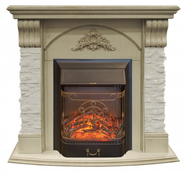 Электрокамин с классическим очагом 2D Real-Flame Athena STD/EUG с очагами Fobos/Majestic