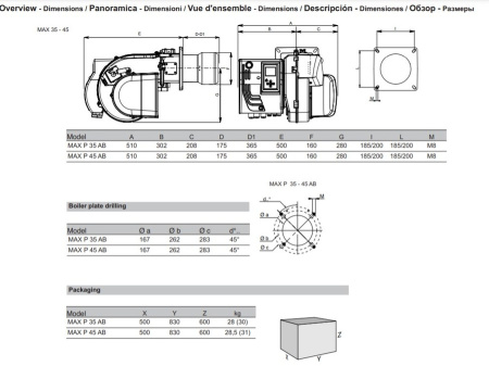 Дизельная горелка Ecoflam MAX P 35 AB TW