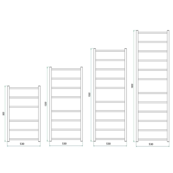 Водяной полотенцесушитель Grota Moda 530x900