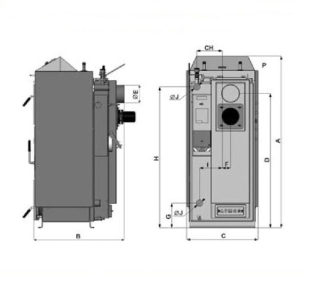 Твердотопливный котел Атмос C 50 S