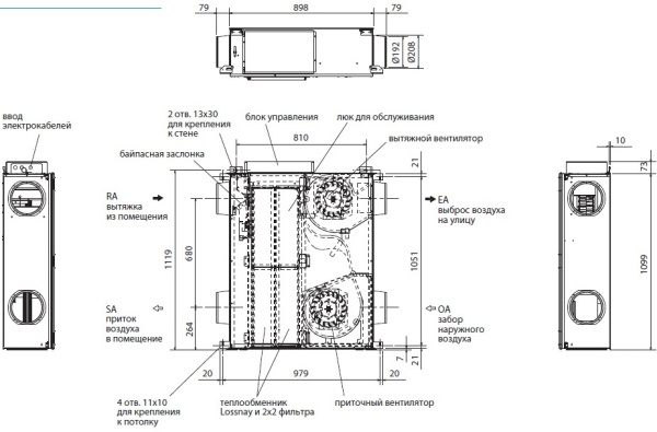 Приточно-вытяжная установка Mitsubishi Electric LGH-50RSDC-E