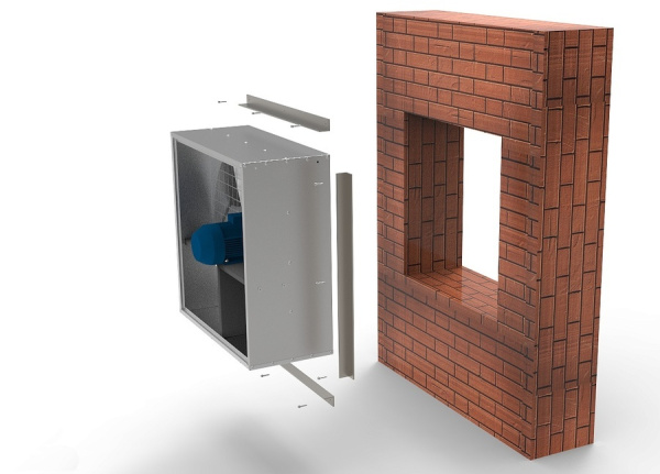 Осевой вентилятор ROTADO RB-835_К с инерционными жалюзи