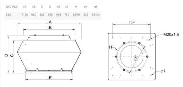 Крышный вентилятор Systemair DVC 630-POC GEN3