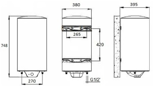 Электрический накопительный водонагреватель Nofer SIE050N