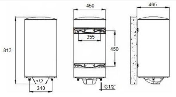 Электрический накопительный водонагреватель Nofer SIE 75