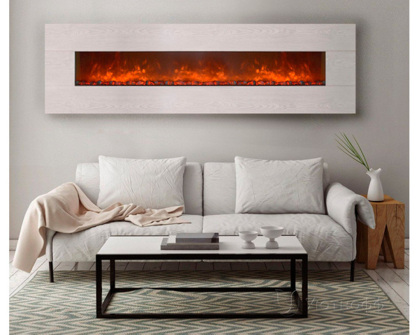 Линейный электрокамин Glenrich Genius 240 Белёный дуб