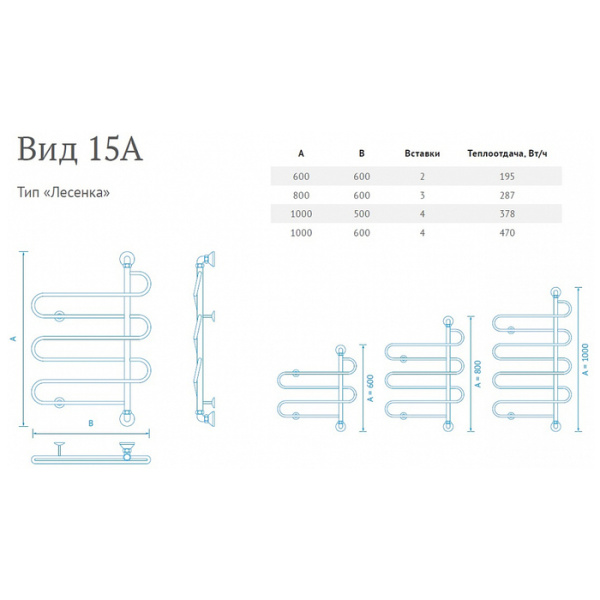 Водяной полотенцесушитель Маргроид Вид 15 А 60*60