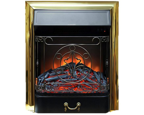 Электрокамин с классическим очагом 2D Glenrich Лотос М (Magestic BL,BR) Белый