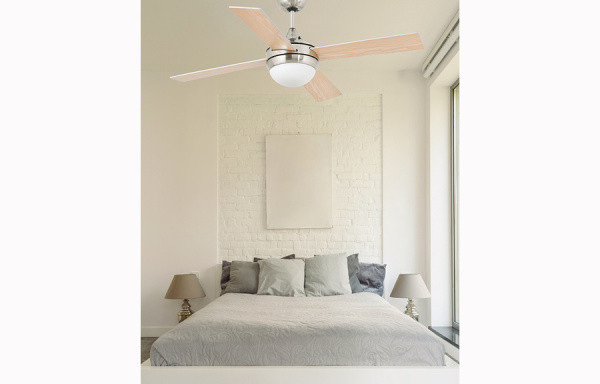 Вентилятор с подсветкой Faro MINI ICARIA MATT NICKEL (33699)