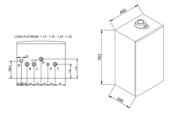 Настенный газовый котел Baxi LUNA PLATINUM+ 1.24 GA
