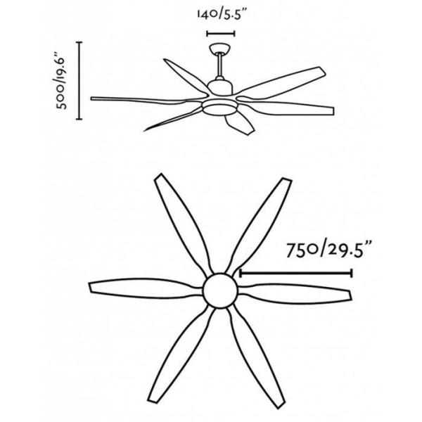 Вентилятор с подсветкой Faro Tilos (33466)