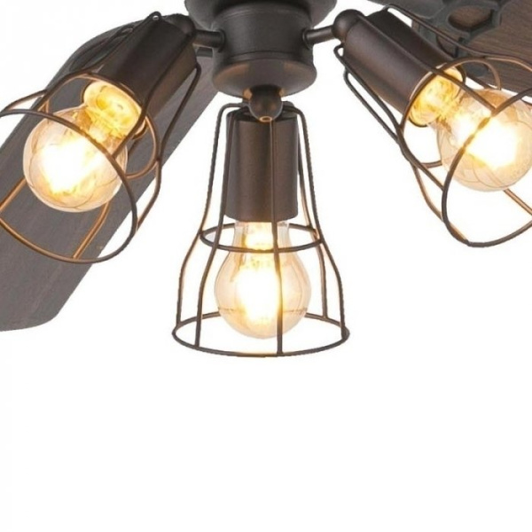 Вентилятор с подсветкой Faro Yakarta Brown 3L (33713-13)