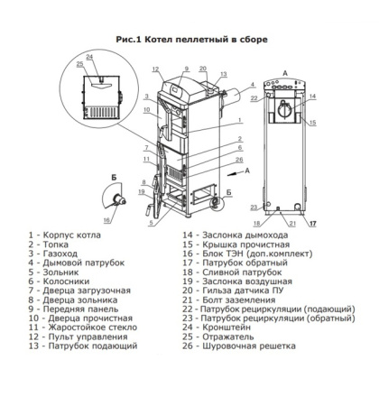 Твердотопливный котел Zota Pellet 63S (PL4931122063)