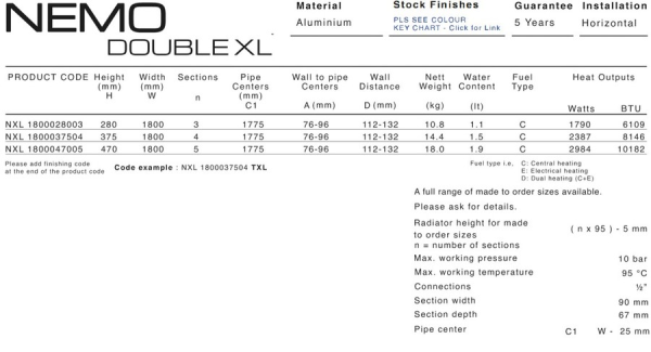 Алюминиевый радиатор Carisa NXL 1800047005