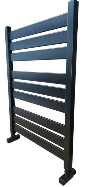 Водяной полотенцесушитель Ника ЛМ-7 80/50 RAL9005 черный матовый с вентилями