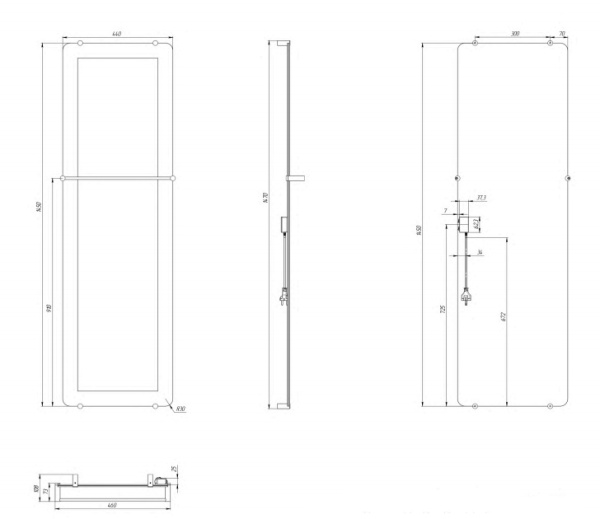 Электрический полотенцесушитель ThermoUp Dry Double (mirror)