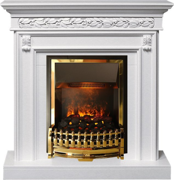 Электрокамин с классическим очагом 2D Dimplex Vallette с очагом Atherton