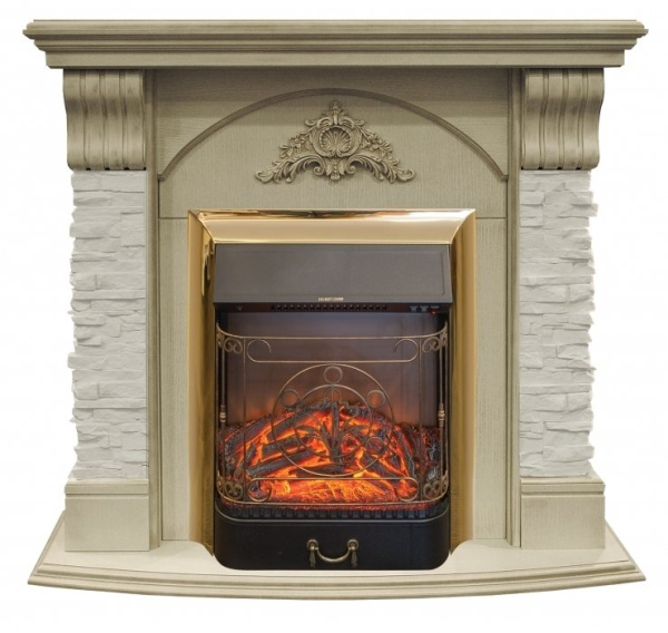 Электрокамин с классическим очагом 2D Real-Flame Athena STD/EUG с очагами Fobos/Majestic