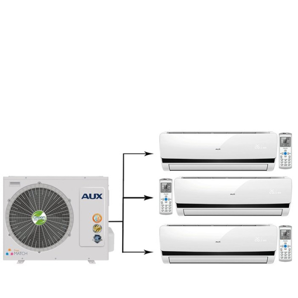 Мульти сплит-система на 3 комнаты AUX AM3-H27/4DR1B/AMWM-H09\4R1*3шт