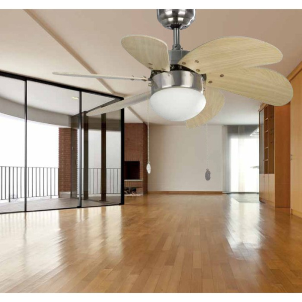 Вентилятор с подсветкой Faro PALAO NIQUEL (33183)