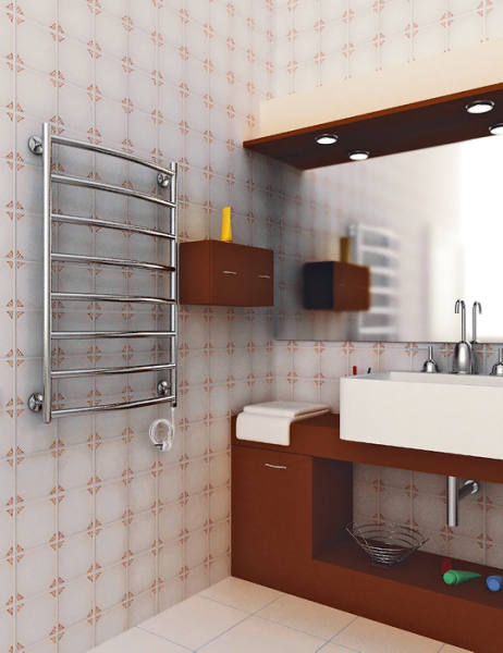 Электрический полотенцесушитель Тера Ребро эл. 500х800