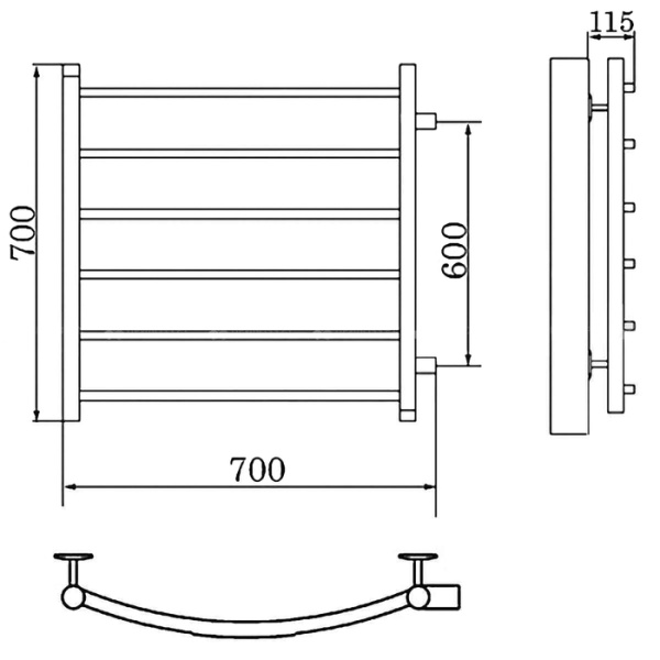 Водяной полотенцесушитель Energy Step 600x600
