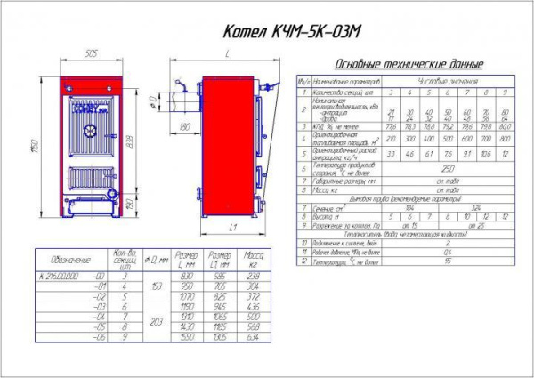 Твердотопливный котел КЧМ -5-К-03М1 80 кВт