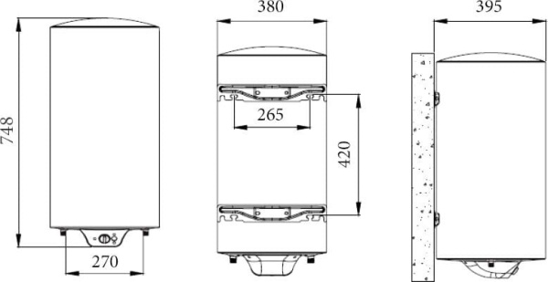 Электрический накопительный водонагреватель Aparici SIE050N